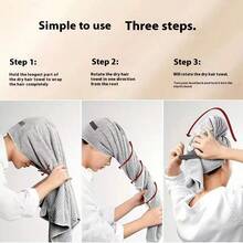 1pc/2pcs/3pcs Women's Large Size Microfiber Hair Towel, Soft Quick-Dry Headband With Elastic Edge For Wet Curly Long Hair, Anti-Frizz Microfiber Towel,Travel Essentials,Travel Essential,Hairstyle,Hairdressing,Hair,Travel,Hair Products,Hair Tools,Hair Stuff,Barber,Barber Accessories,Barbershop,Hairdressing Equipment - Multicolor - View 9