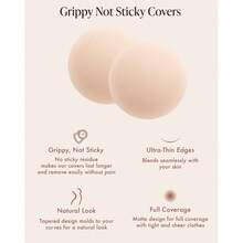 Grippy Not Sticky Nipple Covers Cakes Reusable NonAdhesive Nipple Pasties For Women Silicone Strapl Bra - Creme - View 4