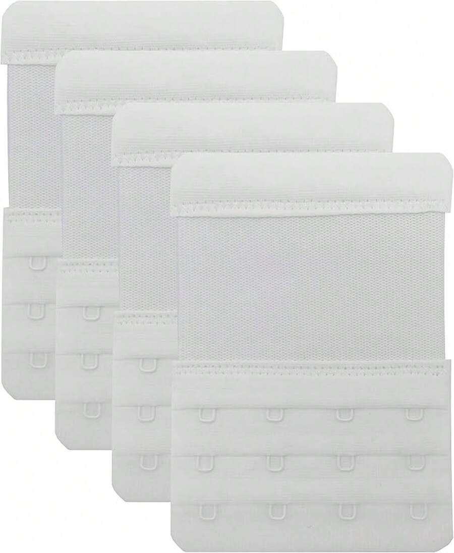 4 Hook Bra Extenders, Soft Stretchy Comfortable Strap Extender - 白色 - 查看 1