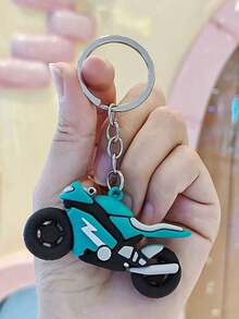 1/2/4件卡通硅胶配色摩托车钥匙扣男女生汽车包包装饰挂件送同学朋友的小礼物挂件 - A - 查看 8