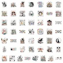 50Pcs Letter Stickers Reading Stickers Book Stickers Sun Stickers Aesthetic Stickers Cartoon Stickers Reward Stickers Vinyl Waterproof Stickers Aesthetic Laptop Sticker Pack Skateboard Stickers Water Bottle Stickers Notebook Stickers - Multicolor - View 9