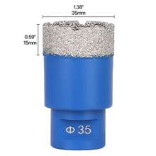 1PC 6mm-120mm M14 Thread Dry Vacuum Brazed Masonry Hole Saw Opener Diamond Drilling Core Bit For Ceramic Tile Granite Marble - Blue - View 23