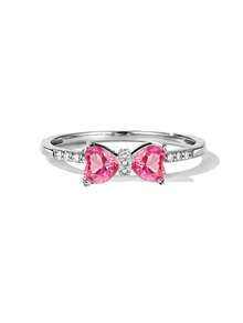 1pc S925 Lines Opening Adjustable Band Ring For Women Fashion Rhinestones Jewelry Gifts For Teen Girls Friend Family Fine Jewelry - 銀色 - 查看 46