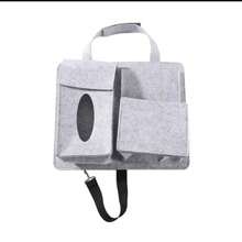 Felt Tissue Box Cover For Car, Ultra Soft Felt Car Organizer With Backseat Storage Bag, Compact Tissue Holder For Car Interior, Front Seat And Backseat Accessory, Space Saving Car Storage Solution, Cozy Felt Finish And Dust Free Design, Convenient Dispenser And Hidden Pocket, Neat Travel Companion For Clean Car Look - Grey - View 4