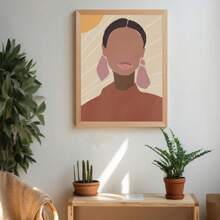 Set Of 1/3 Pcs Pop Vintage Wall Arts Posters, Woman Wall Prints Pastel Colors Boheme Decor, Abstract Portrait Prints Of Women, Modern Living Room Bedroom Home Decoration Unframed-Style ﻿