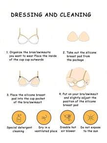 1 Par de Almohadillas de Silicona Reutilizables para Sujetador - Almohadillas Invisibles Push-Up para Trajes de Baño y Lencería, Realzadores Suaves y Gruesos para Levantar el Busto Natural, Ideales para Bikinis, Vestidos y Atuendos de Cuello Halter, Esenciales de Playa, Accesorios de Playa, Flotador de Piscina