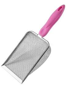 1pc Beach Mesh Shovel With Net Bag, For Collecting Seashells, Kids Sand Filter Shovel To Pick Up Seashells, Shark Tooth Sifter, Suitable For Boys And Girls