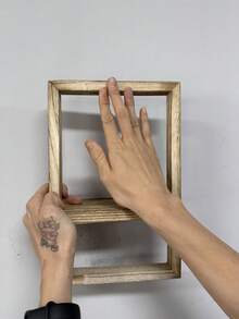 1/2pcs, Storage Rack Storage Rack Paulownwood Wooden Door Frame Type Wall Hanging Flower Pot Storage Rack, Simple Home Bedroom Decoration - Multicolor - View 4