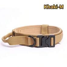 [Collier anti-éclatement pour chien tactique militaire] Collier pour animaux de compagnie + Collier tactique + Bandoulière de dressage extérieure ajustable anti-éclatement, sans frottement, sans blessure, tissu renforcé, convient aux grands chiens + Design ajustable + Bords arrondis pour prévenir les blessures en cas d'éclatement soudain (pour le dressage des chiens de taille moyenne/grande)