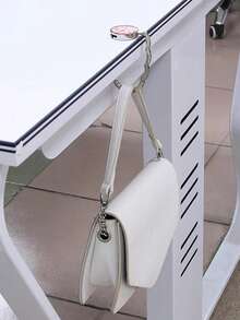 复古樱花手提包挂钩 - 粉色樱花桌夹带金属扣，便携式折叠式，适用于餐厅、酒吧和家居装饰，是送给女性的独特礼物 - 粉色 - 查看 5