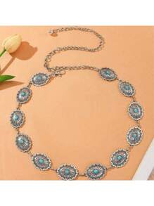 Fashionable Women's Bohemian Style Waist Chain, Suitable For Dresses