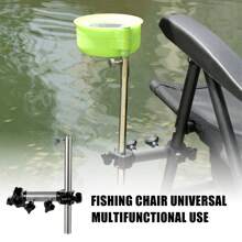 2pcs Multi-Function Fishing Chair Bracket - Includes Round Tube - Can Be Used As Umbrella Holder, Rod Support Rack, Bait Plate Holder, Camper Umbrella Rack Etc. Fishing Umbrella Bracket Clamp, Camper Umbrella Rack Connector