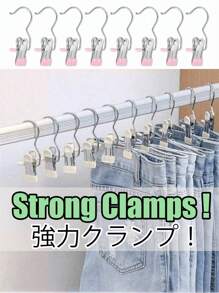 20pcs Premium Stainless Steel Clothes Clip,Adjustable Metal Pants Hanger With Clips, Laundry Clothes Nail With Hook, Portable Hanging Clothes Clip,50/40/30/15/10/5/1pc Wardrobe Organizer, Boot Hangers For Closet, Clips With Hooks, Multi-Function Single Clip Clothes Hanger, Bootleg Clip, For Pants, Hats, Skirts, Socks, Shoes Dress Pants Shoes Boots,Skirt,Spring,Minimalist,Summer Tops
