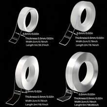 1pc Transparent Double-Sided Tape, Transparent Non-Fading Nano Bubble Glue, Strong Hook Double-Sided Tape