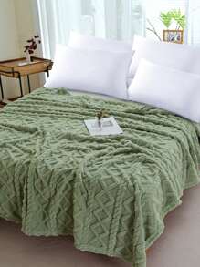Frazada De Queen Size 200*220CM Soft Layer Traditional Coral Flannel Blanket With Taffeta Tartan Fabric,Liviana, Lavable A Máquina, Tejida De Poliéster Para Uso En Oficina, Viaje Y Hogar - Versátil Como Chal De Sofá