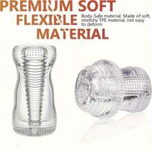 Sex Toy Transparent Spiral Masturbator Featuring Large And Small Spiral Inlets For Enhanced Training, Wavy Increasing Pressure Design Ideal For Men's Exclusive Stress-Relief Night.