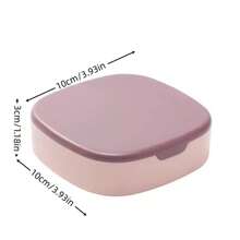 A Solid-Color TPR Mini Jewelry Box, A Portable Travel Organizer With A Mirror, Lightweight And Dust-Proof, Suitable For Storing Necklaces, Rings And Earrings, The Perfect Gift For Girls.