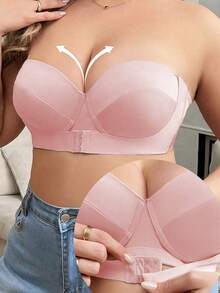 Modischer Unterbügel-BH für Damen in Große Größen - Pink - Übersicht 3
