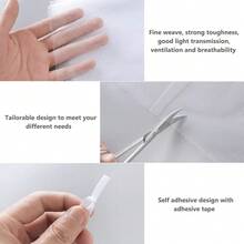 Moskitiera okienna, wewnętrzna siatka przeciw muchom i owadom, taśma naprawcza do siatek okiennych, łatwa w montażu za pomocą taśmy klejącej, domowa zasłona okienna chroniąca przed muchami, zasłona do kuchni, zasłona do domu chroniąca przed owadami, moskitiera - Wielokolorowe - Zobacz 6