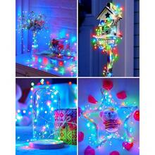 New Battery Operated Fairy Lights, 10Feet 120LEDs Firecracker String Lights Waterproof Sier Wire Starry Firefly Lights For DIY Wreath Home Ing Indoor Outdoor Christmas Drations, Multicolor - Multicolor 120 LEDs - View 6