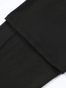 KOVSEE 2 Pcs Solid Color Tight Compression Leggings, Sports Basketball Training Left 7/4 Length & Right 5/8 Length, Breathable High Elasticity For Fitness Running