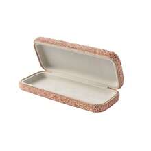 DIY Rhinestone Decorated Car Sunglasses Storage Box, Portable Eyeglass Holder For Car Interior, Cross-Border Hot Selling Item