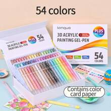 1pc Colorful Journaling Pen Set With 36/54 Color Options, Fine Tip Gel Pens For Art Students, Painting, DIY Planner, Coloring, Marking School Supplies,Back To School