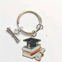 Llavero colgante de aleación de graduación de doctorado, regalo de graduación de bachiller, regalo de último año de secundaria, accesorio de coche, dije para bolso, recuerdo escolar