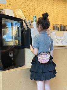 亮片新月迷你手提包、小型腕/肩斜挎包、晚装包 - A - 查看 6