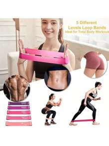 5PCS Yoga Resistance Bands For Full-Body Fitness, Booty, Leg, And Arm Stretching, Yoga And Pilates Workouts At Home, Portable Fitness Workout Equipment, Rubber Resistance Bands, Yoga Gym Elastic Gum Strength Pilates Crossfit Women Weight Sports(5/1pc) Gym Accessories,Sport, Gym, Home Exercise, Strap Gym, Resistance Bands