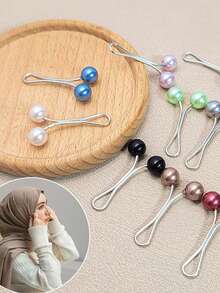 12 件女士胸针套装 - 珍珠胸针、围巾夹、头巾夹，用于毛衣、披肩、围巾 - 混色 - 查看 5