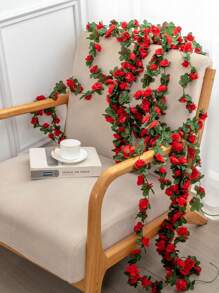 1/3 Stücke künstliche Rosenranke Hochzeitsdekoration Heim Schlafzimmer, Wohnzimmer, Badezimmer Wanddekoration Material Außengarten Schule Geburtstagsfeier Valentinstag Neujahr Dekorationen