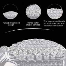 Penis Sleeve Transparent Progressive-Texture Condom Featuring Waterdrop And Arrow-Shaped Patterns, 115mm Length With Thickening/Lengthening Effect, Ideal For Passionate Nights Enhancing Partner Pleasure.