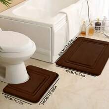 huijifu 2pcs Memory Foam Bath Mat Set, Extra Absorbent, Non-Slip, Quick-Dry, Waterproof, Machine Washable, Thick & Fade Resistant, Soft & Comfortable Bathroom Carpet, Suitable For Bathroom, Bedroom, Home Decor Room Decor Bathroom Accessories Back To School Entryway Decor Bathroom Kitchen Decor - 2pcs Embossed - View 13
