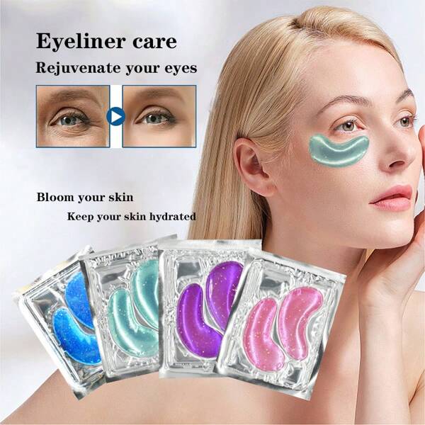 5pcs/10pcs Crystal Eye Mask Moisturizing And Hydrating, Moisturizing Eye Collagen Eye Mask, Unisex Eye Care