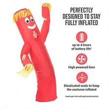 Morph Wacky Inflatable Tube Man Costume Wacky Arm Waving Tube Guy Adult Wild Wavy - as pic - View 3