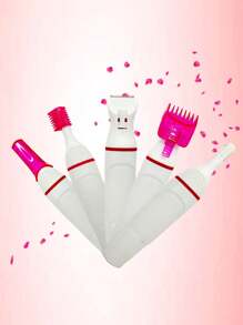Battery-Powered Trimmer - Eyebrow/Nose/Body Hair Remover - Safe Blades For Face & Skin - Compact Travel Design (Battery Not Included)