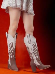 BOTAS VAQUERAS COWBOY DE DAMA, BOTAS WESTERN A LA MODA EN TEMPORADA LUCE EXCLUSIVA - Café integral - Ver 2