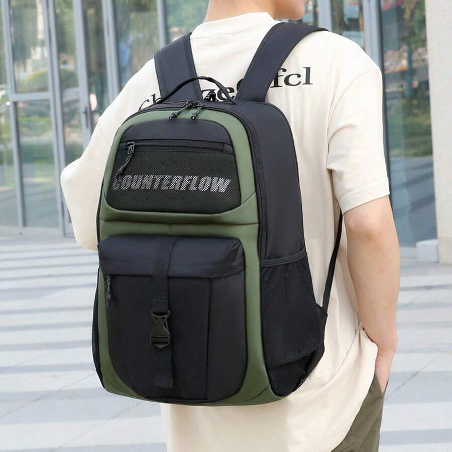 Men's Backpack, New Fashion Casual Multi-Pocket Laptop Backpack School Bag For College Bag For School - Multicolor - View 1