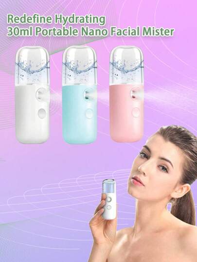 30ml Portable Nano Facial Mister - Mini Face Mist Steamer For Hydrating Light Beige, Eyelash Extensions, And Makeup - USB Rechargeable - Perfect Gift For Christmas And Valentine's Day Gift For Mom On Mother's Day