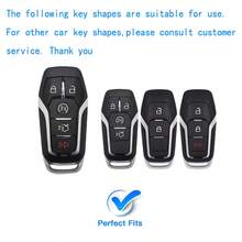 For Key Fob Cover Full Protection For For Fusion, For Mustang, F150, Edge, For Explorer, For Lincoln MKZ, MKC, MKX Smart Remote Keys - 粉紅色+R繩 - 查看 6