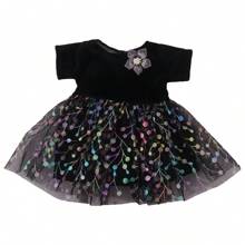 1 pièce Robe de poupée bébé reborn de 18 pouces, robe tulle à pois colorée mignonne, robe dopamine, vêtements d'été adorables et pour poupée, accessoire de jouet pour enfants, cadeau d'anniversaire, fête de vacances