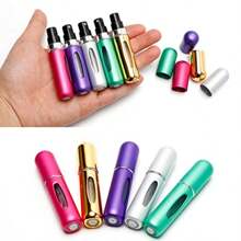 Set de 5 pulverizadores de perfume recargables y portátiles de mini tamaño, botella de perfume con atomizador premium de 5ml para viajes