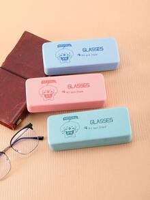 1pc Cartoon Dog Design Eyeglass Case, Durable PU Leather Protective Cover, Cute Letter Dog Eyewear Storage Box, Unisex, Suitable For Daily Eyeglasses Accessories - Multicolor - View 4