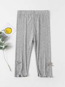 Pantalones cortos princesa transpirables y delgados para niñas de 3 a 12 años, pantalones capri casuales suaves con lazo, varios colores
