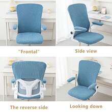 Office Chair Covers Set Stretchable Computer Desk Gaming Chair Covers Soft Rotating Chairs Slipcovers Seat Protector