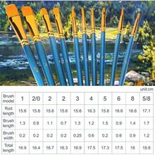 60 Pcs Acrylic Paint Brush Set, Oil & Watercolor - Professional Artist Brushes With Wooden Handle Nylon Hair Brushes - Bulk Art Supplies Adults, & Beginners - 藍色 - 查看 7