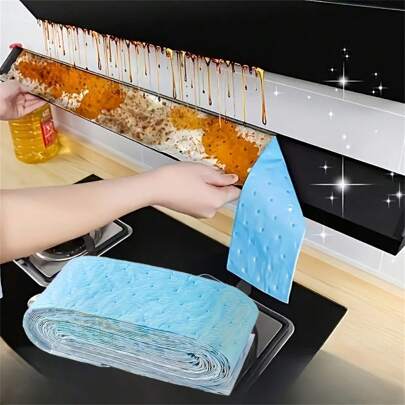 Papeles absorbentes de aceite talla grande gruesos para campana extractora, papel de revestimiento para cajas de aceite, pegatina resistente al agua para cocinar aceite en la cocina, papeles absorbentes para campana extractora, accesorios de limpieza, suministros de limpieza del hogar, decoración de habitaciones, se pueden usar para prevenir manchas de aceite, basura, etc., adecuados para cocinas, restaurantes, fiestas, reuniones, viajes, regalos familiares, regalos para el hogar