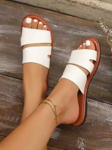New Spring/Summer Elegant Women Flat Sandals, Fashion Casual Beach Slip-Resistant Durable Ladies Shoes