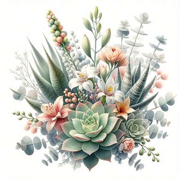 1pc/2pcs/3pcs Vivid Succulent & Floral Patterned Heat Transfer Sticker, For DIY Sweatshirt, Backpack, Canvas Bag, Customized Clothing, T-Shirt, Pillow, Jeans, T-Shirt